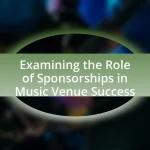 Examining the Role of Sponsorships in Music Venue Success
