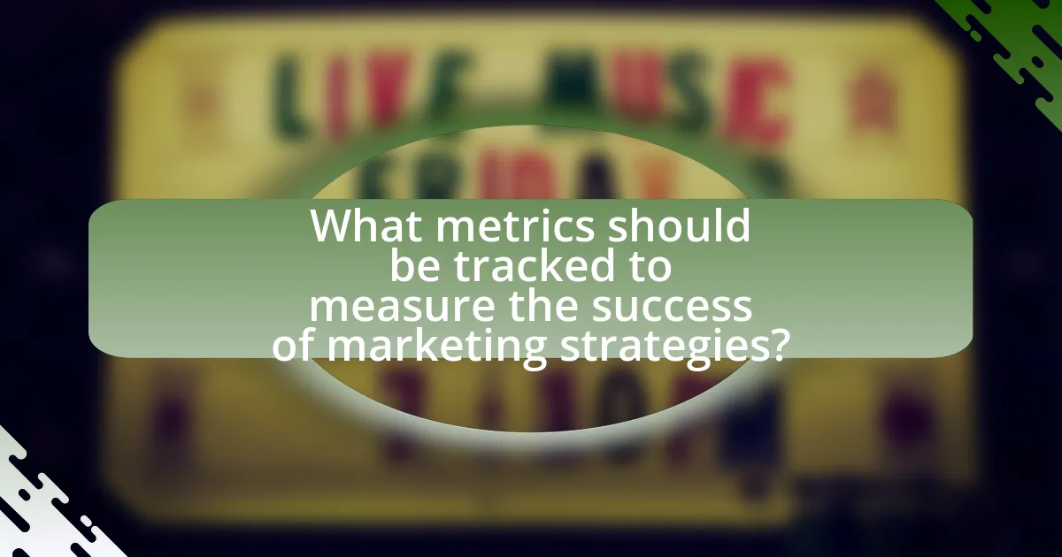 What metrics should be tracked to measure the success of marketing strategies?
